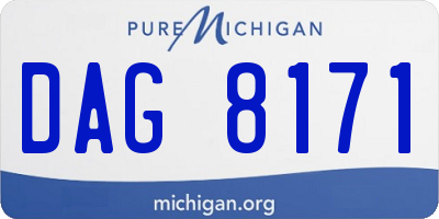 MI license plate DAG8171