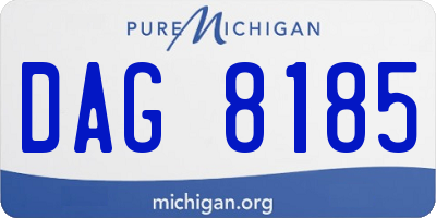 MI license plate DAG8185