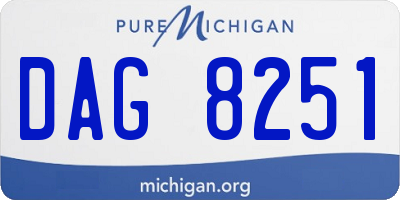 MI license plate DAG8251