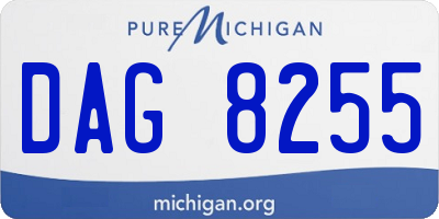 MI license plate DAG8255