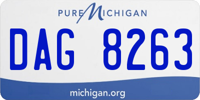 MI license plate DAG8263