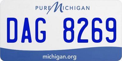 MI license plate DAG8269