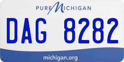 MI license plate DAG8282