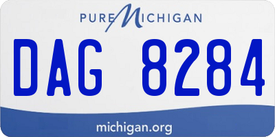 MI license plate DAG8284