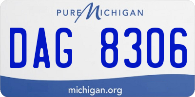 MI license plate DAG8306
