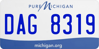 MI license plate DAG8319