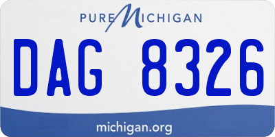 MI license plate DAG8326
