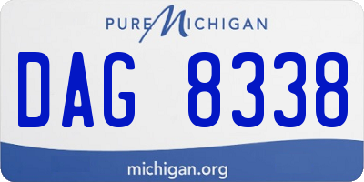 MI license plate DAG8338