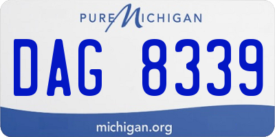 MI license plate DAG8339