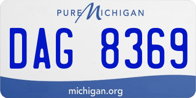 MI license plate DAG8369