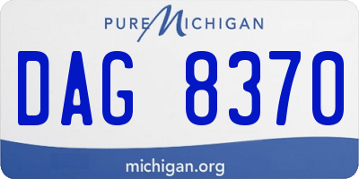 MI license plate DAG8370