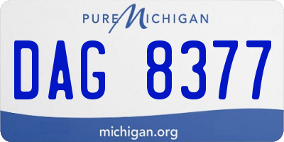 MI license plate DAG8377