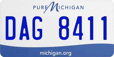 MI license plate DAG8411