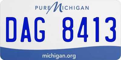 MI license plate DAG8413