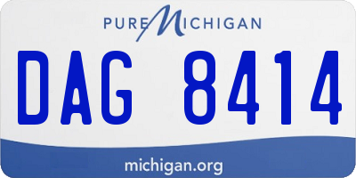 MI license plate DAG8414