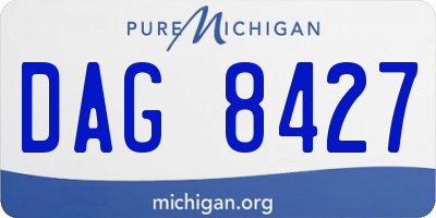 MI license plate DAG8427