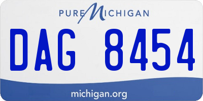 MI license plate DAG8454