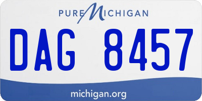 MI license plate DAG8457