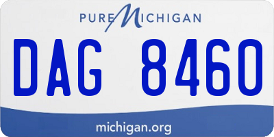 MI license plate DAG8460