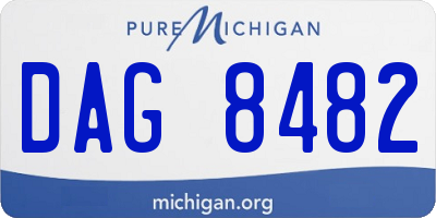 MI license plate DAG8482