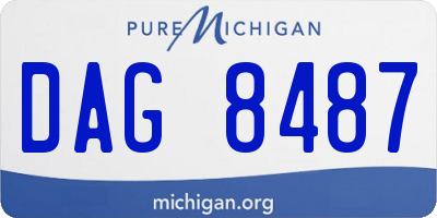 MI license plate DAG8487