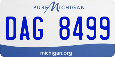 MI license plate DAG8499