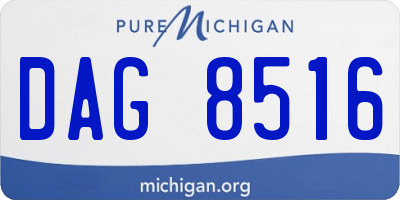 MI license plate DAG8516