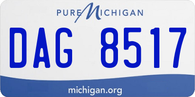 MI license plate DAG8517