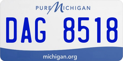MI license plate DAG8518