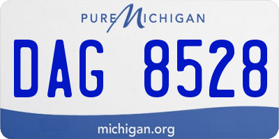 MI license plate DAG8528
