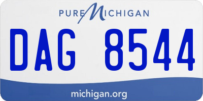 MI license plate DAG8544