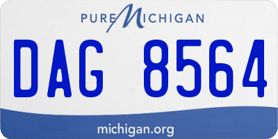MI license plate DAG8564