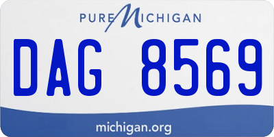 MI license plate DAG8569