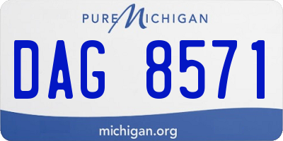 MI license plate DAG8571