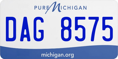 MI license plate DAG8575