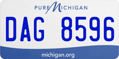 MI license plate DAG8596