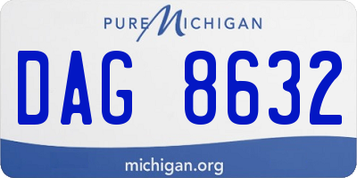 MI license plate DAG8632
