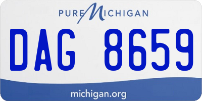 MI license plate DAG8659