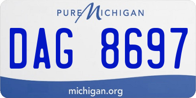 MI license plate DAG8697