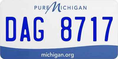 MI license plate DAG8717