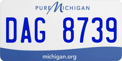 MI license plate DAG8739