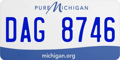 MI license plate DAG8746