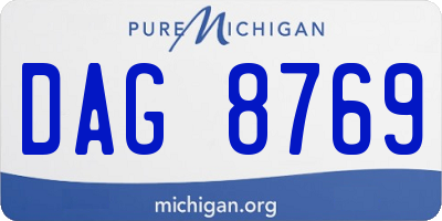MI license plate DAG8769