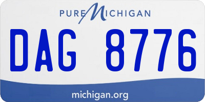 MI license plate DAG8776