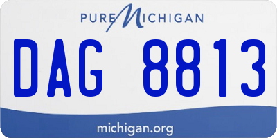 MI license plate DAG8813