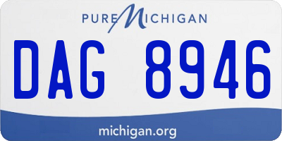 MI license plate DAG8946