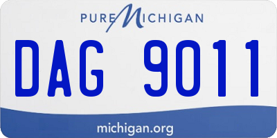 MI license plate DAG9011