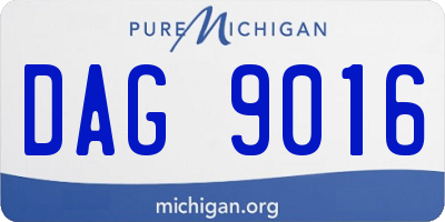 MI license plate DAG9016