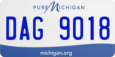 MI license plate DAG9018