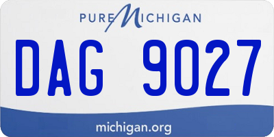 MI license plate DAG9027